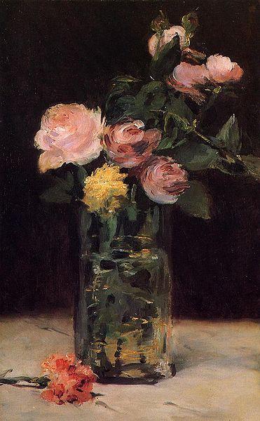 Edouard Manet Roses in a Glas Vase Germany oil painting art